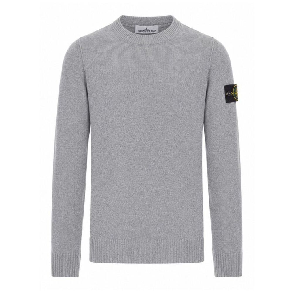 Stone Island Men Melange Effect Sweater With Compass Logo